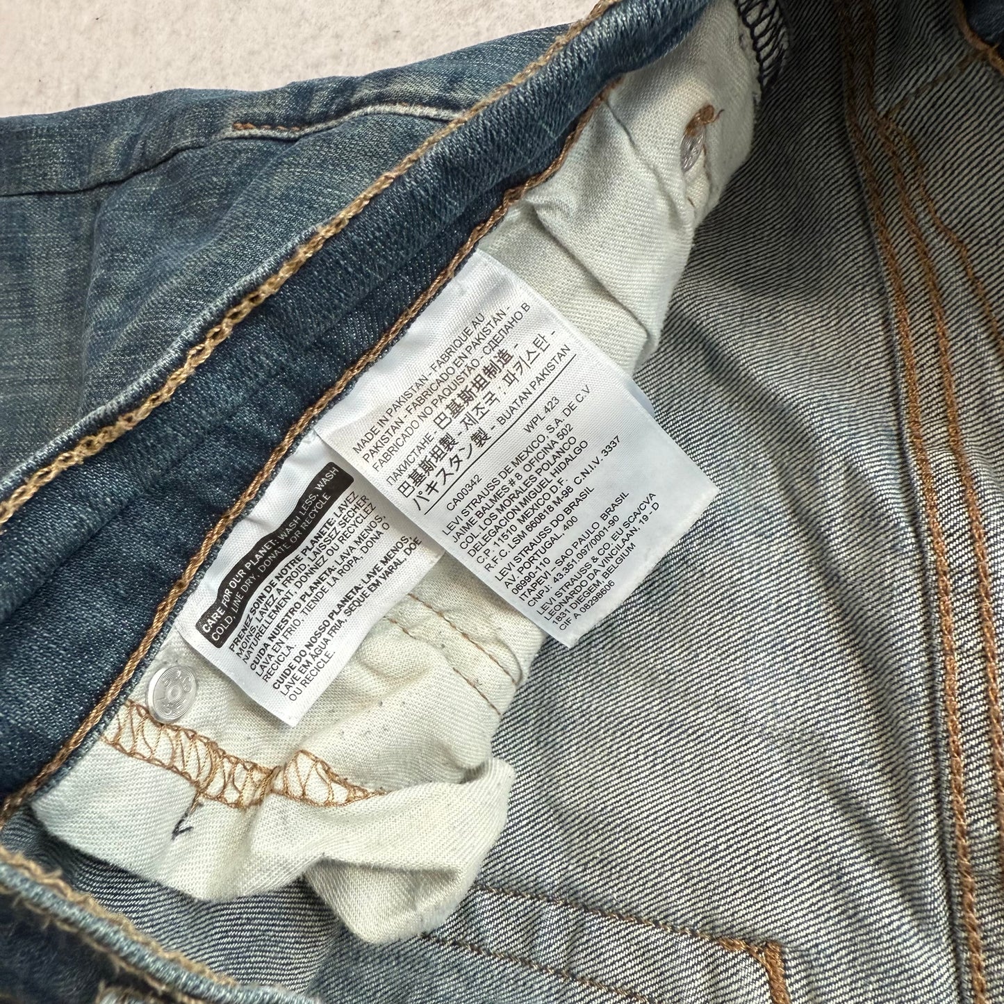 Levi's Strauss & Co. 559 Men's Medium Blue Denim Straight Wide Leg Jeans Size 36