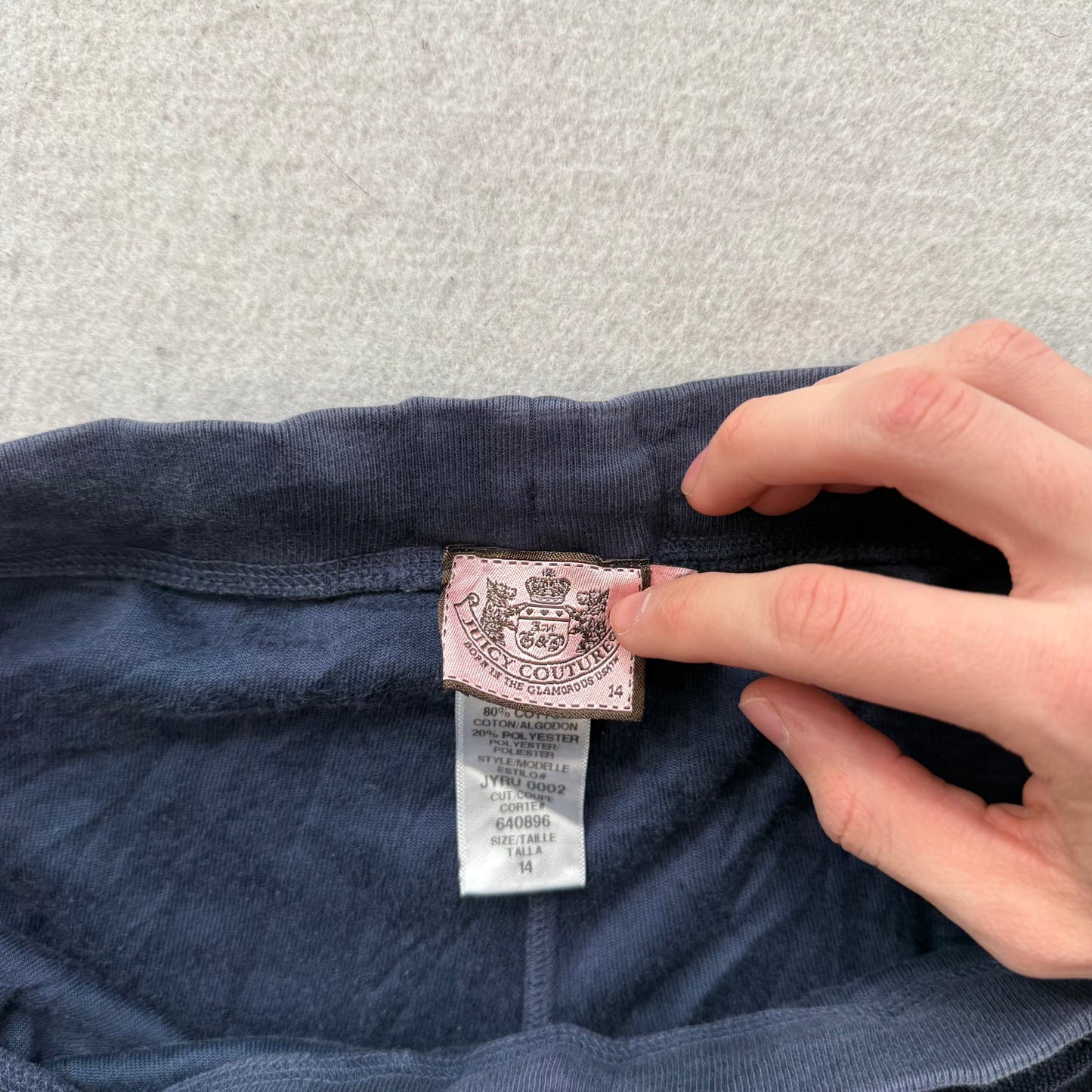 Juicy Couture Women's Navy Blue Velour Flared Track Pant Loungewear Y2K Size 14