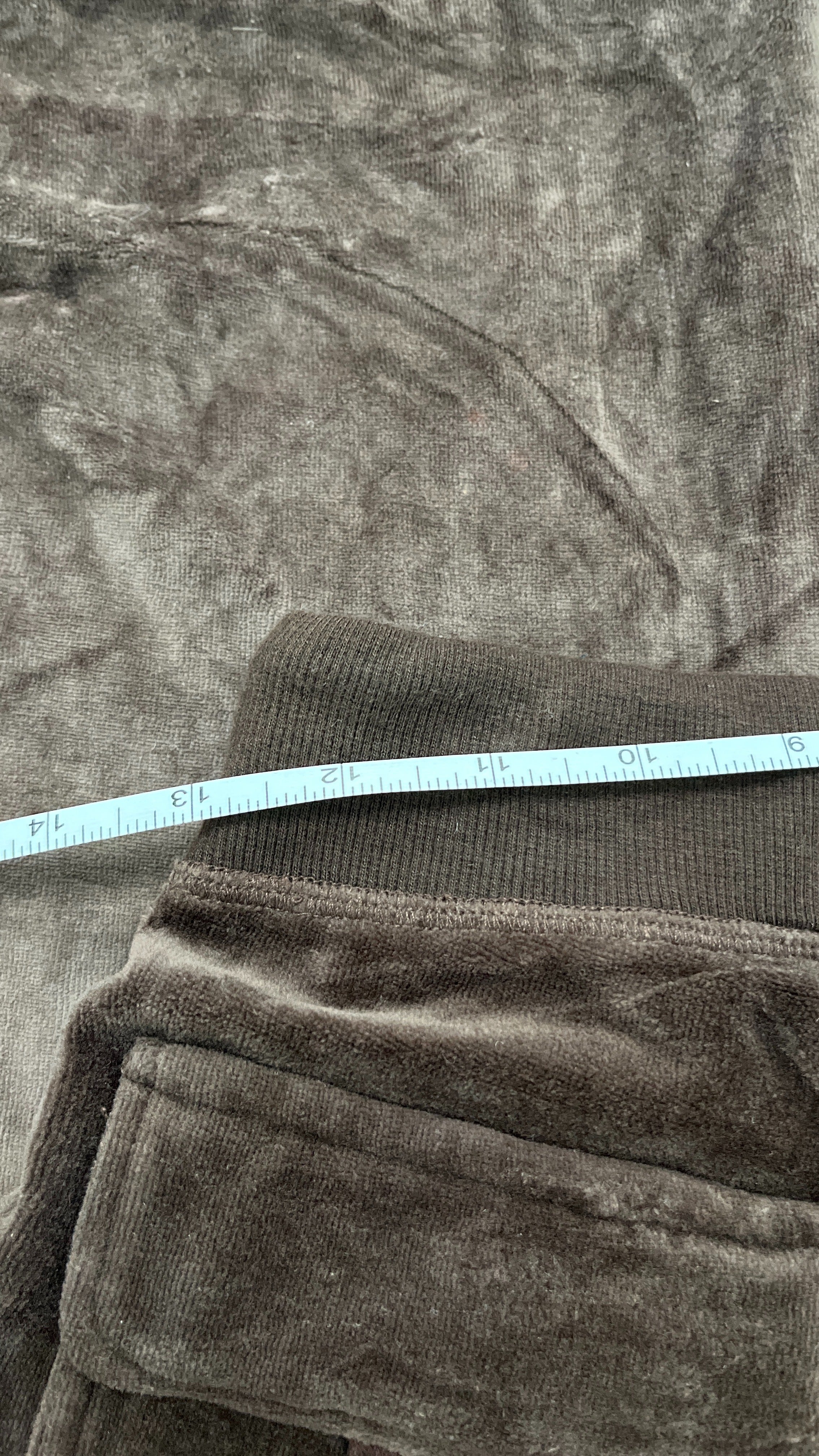 Vintage Brown Juicy Couture Velour Back Snap Pocket Wide Leg Pants Size M
