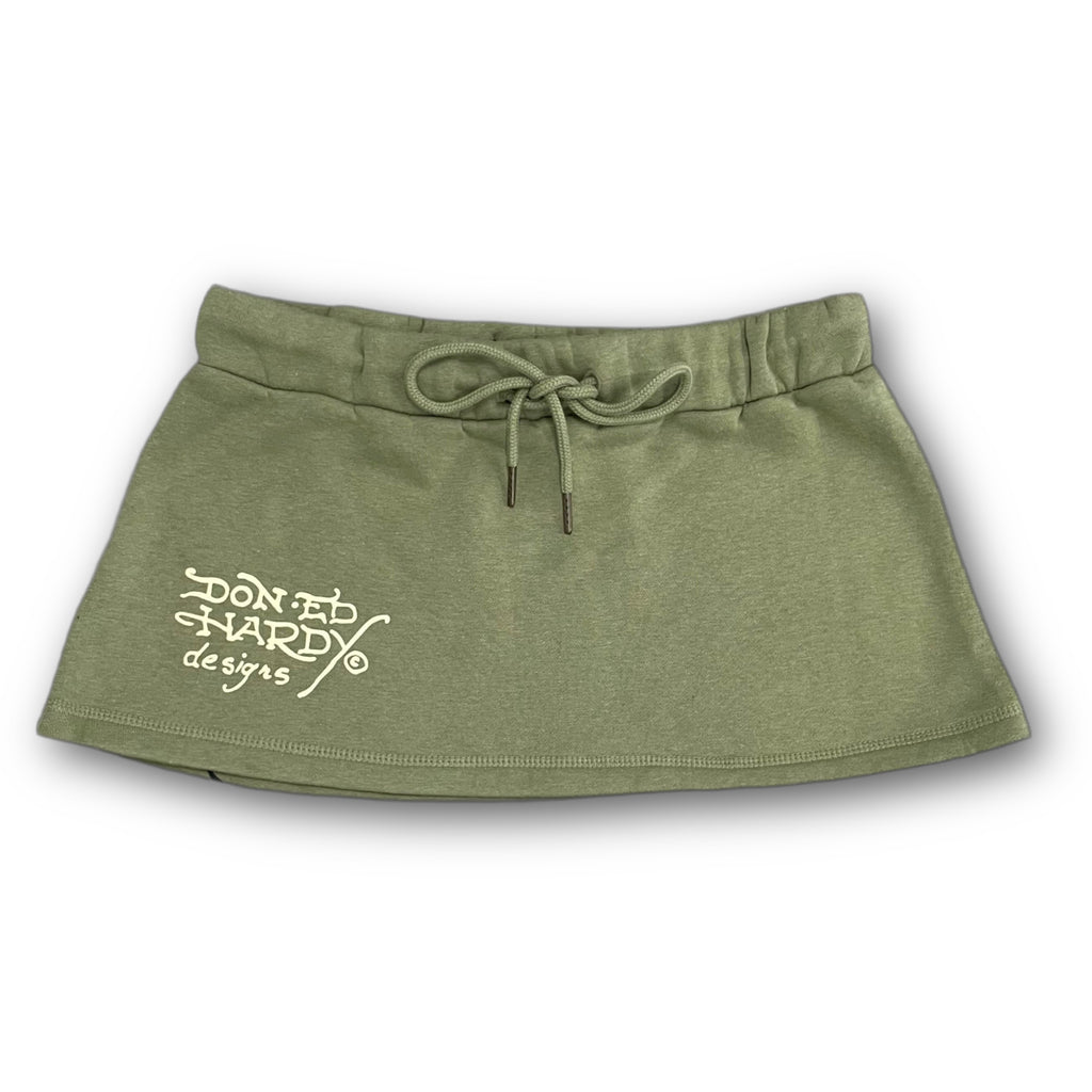 ED HARDY “Heart Of Roses” SAGE MINI SKIRT
