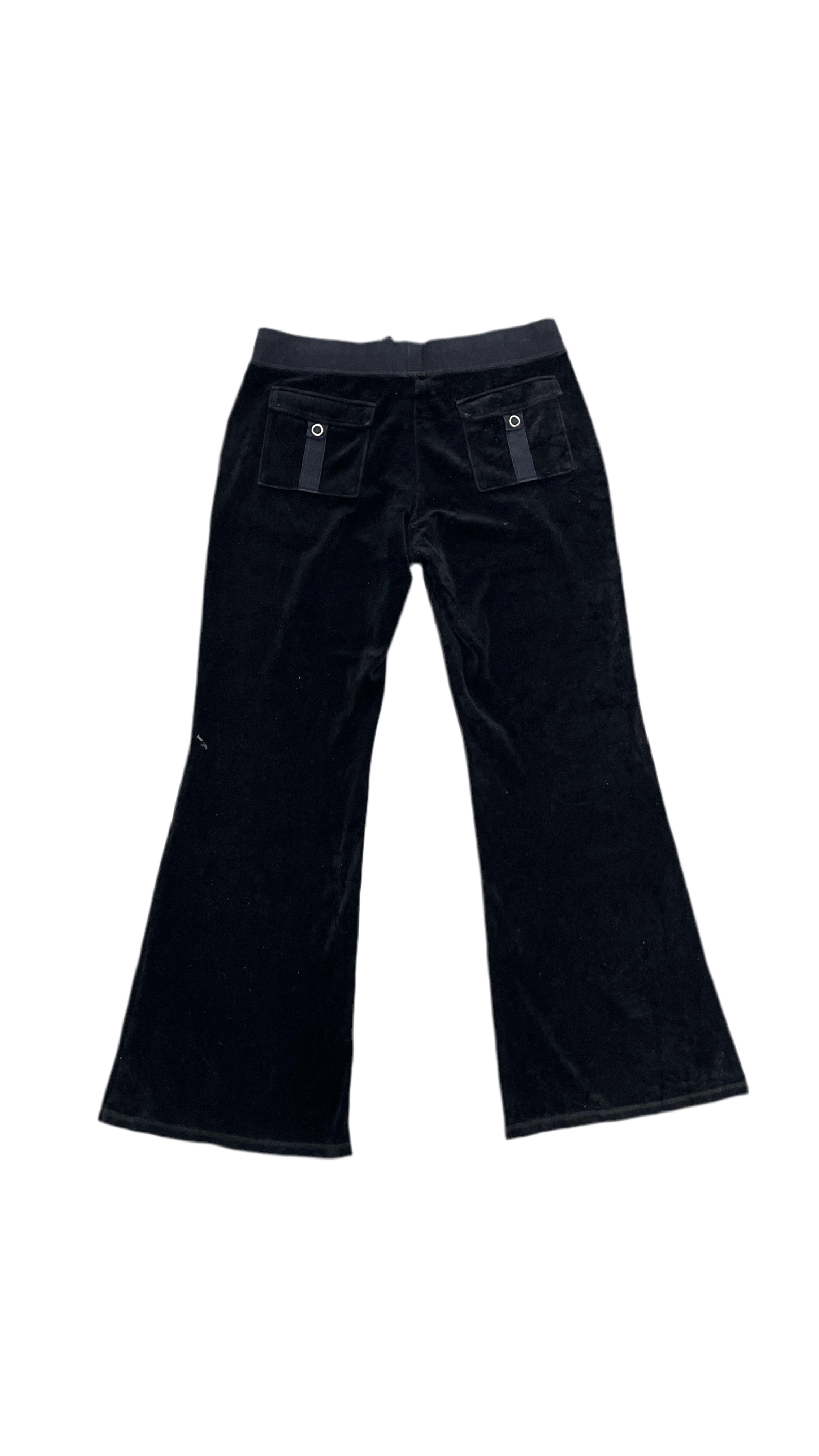 Juicy Couture Velour Back Snap Pockets + Logo Size L