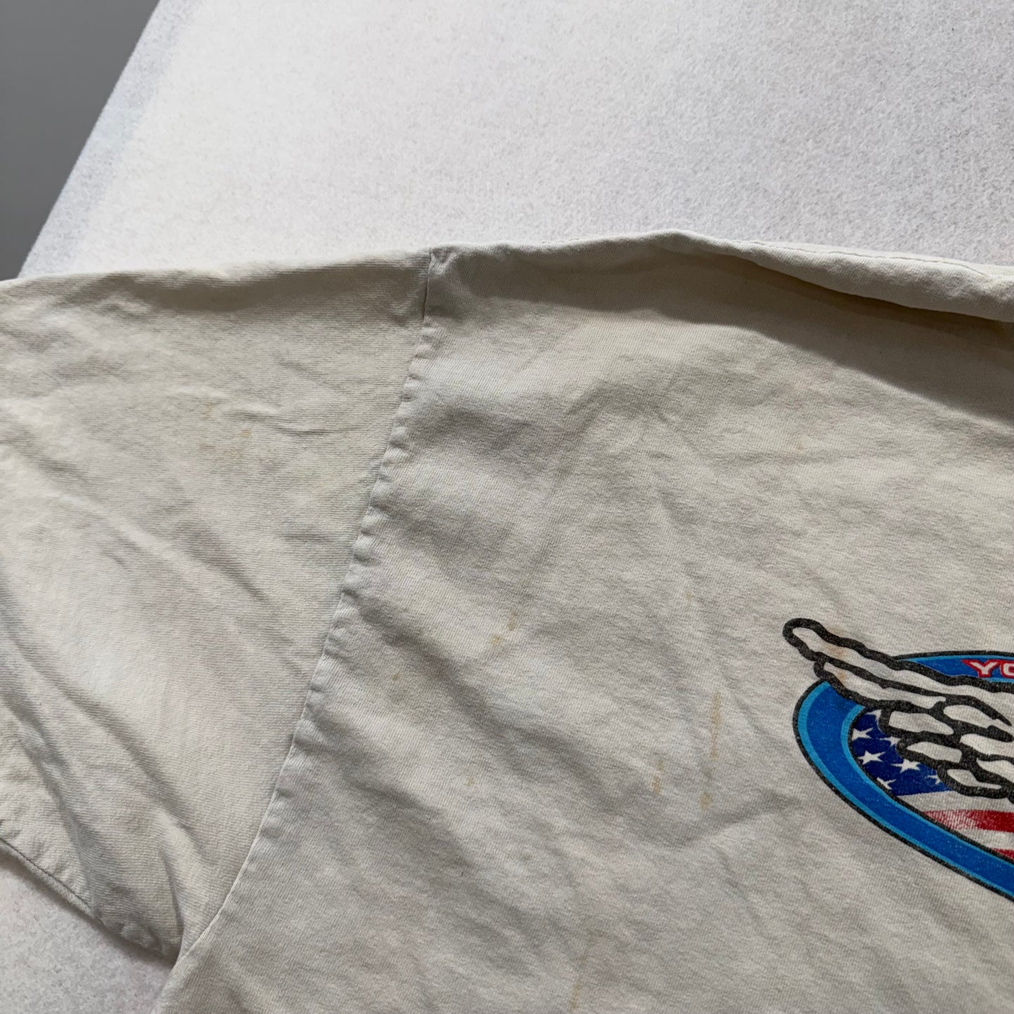 Niki Young Racing White Cotton Short Sleeves T-Shirt Motorsports Graphic Size XL