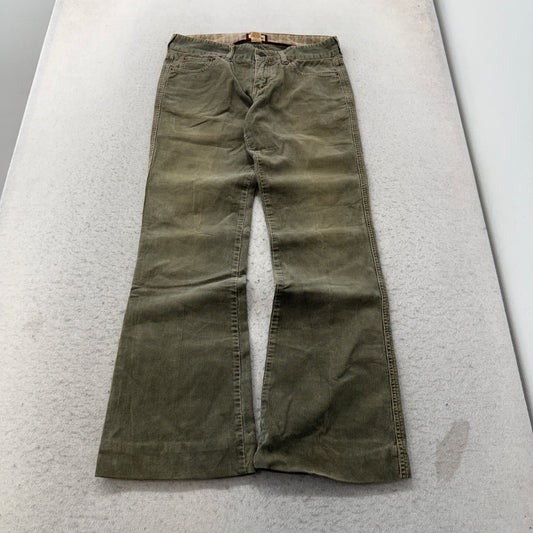 Hollister Olive Corduroy Flare Pants Size 5 photo 1