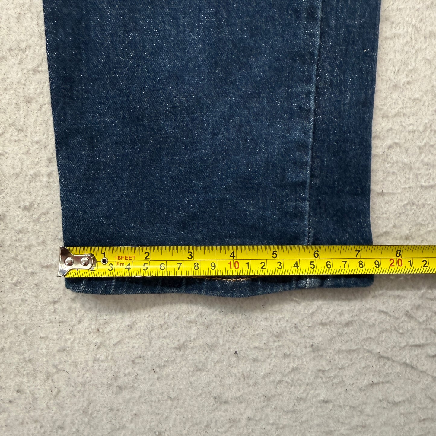 Levi's 505 Men's Blue Denim Jeans Straight Zip-Fly Pocket Classic Size W33xL34