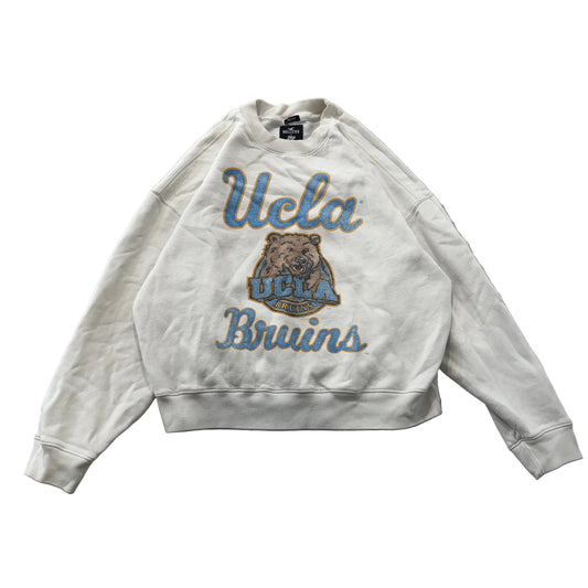 Hollister UCLA Bruins White Boxy Crewneck Sweatshirt Size M photo 1