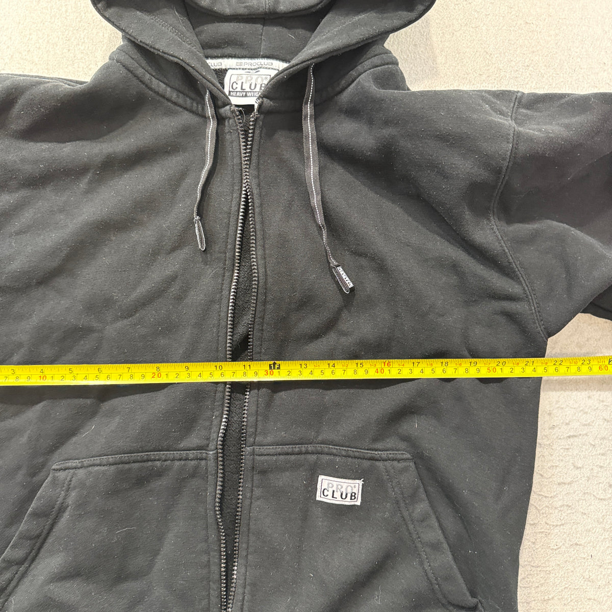 Pro Club Heavyweight Full-Zip Hoodie Men's Black Fleece Streetwear Size M photo 4