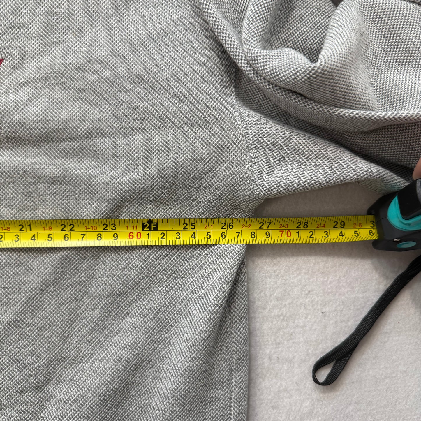 Starter Men's Heather Gray Polyester Blend Henley Sweatshirt Long Sleeves Size M