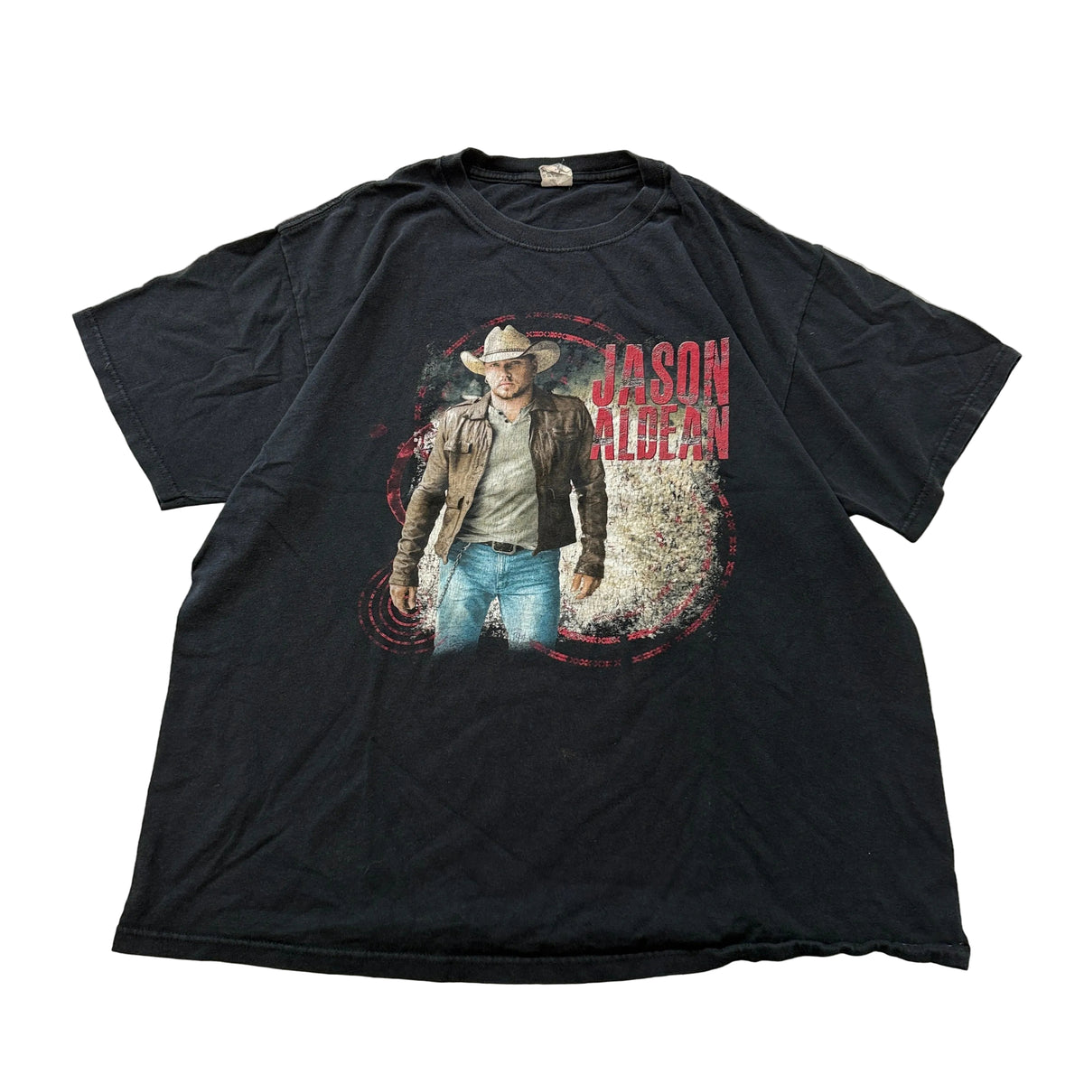 Jason Aldean black country concert graphic tee front