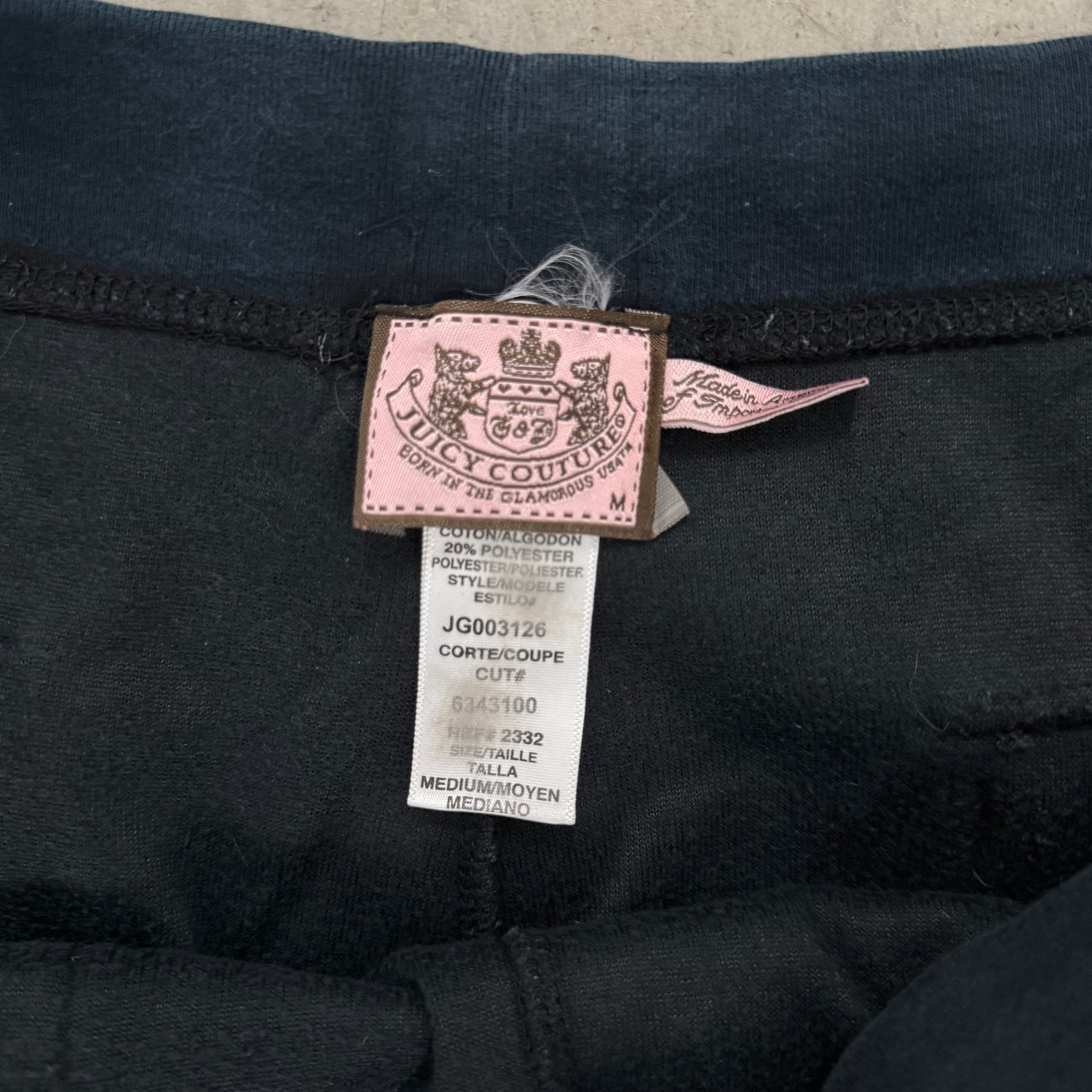 Black VINTAGE Juicy Couture Flared Pants w/ Back SNAP POCKETS SIZE M