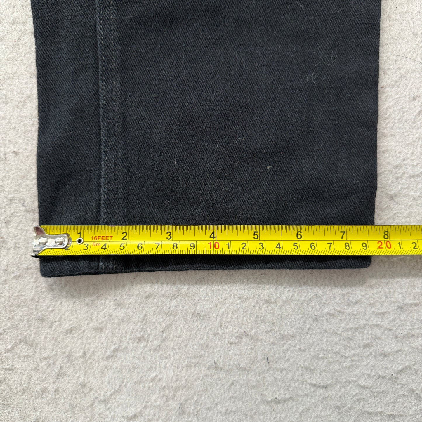 Empyre Men's Black Denim Jeans Loose Fit Zip-Fly Pockets Classic Logo Size 27