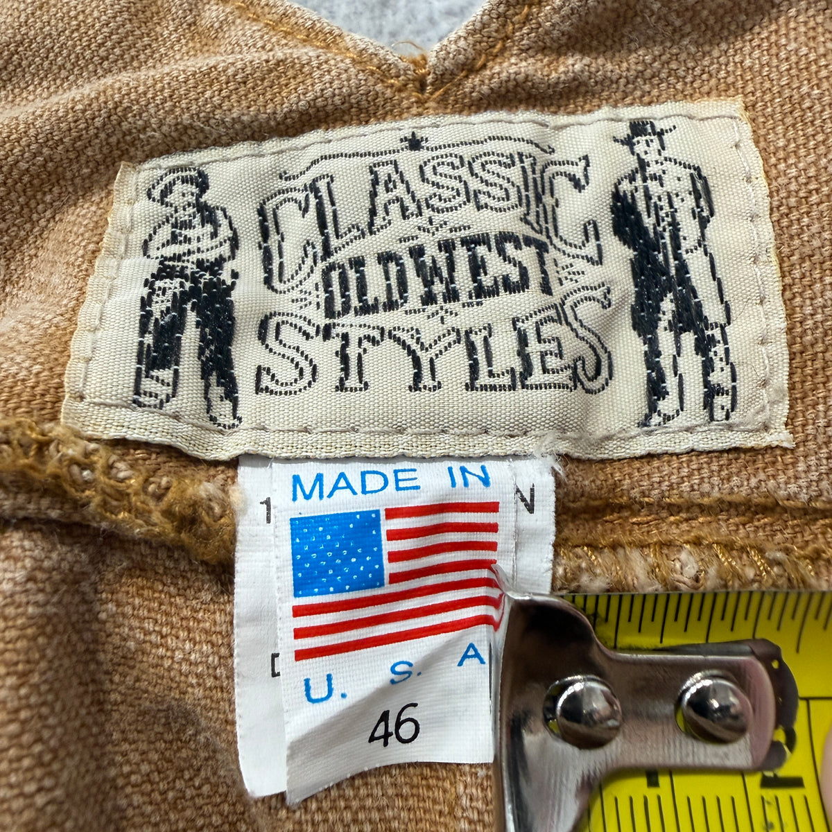 Classic Old West Styles Canvas Trousers Men's Tan Western Button Fly Size 46 photo 3