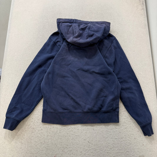 Nike Women's Navy Blue Full Zip Hoodie Drawstring Pockets Logo Casual Size S