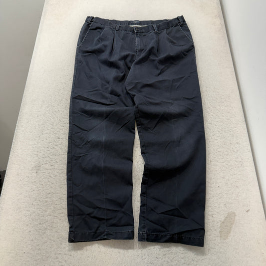 Dockers Pleated Chino Pants Men's Navy Blue Cotton Classic Fit Size 40x32 photo 1