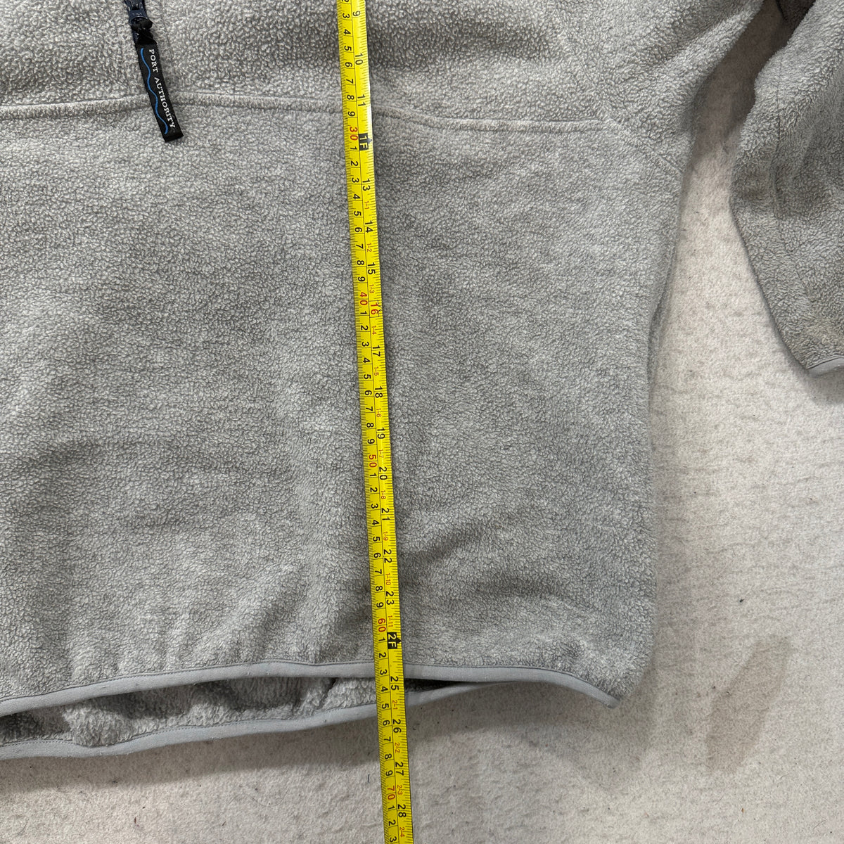 Port Authority Quarter Zip Fleece Pullover Gray Size XL photo 5