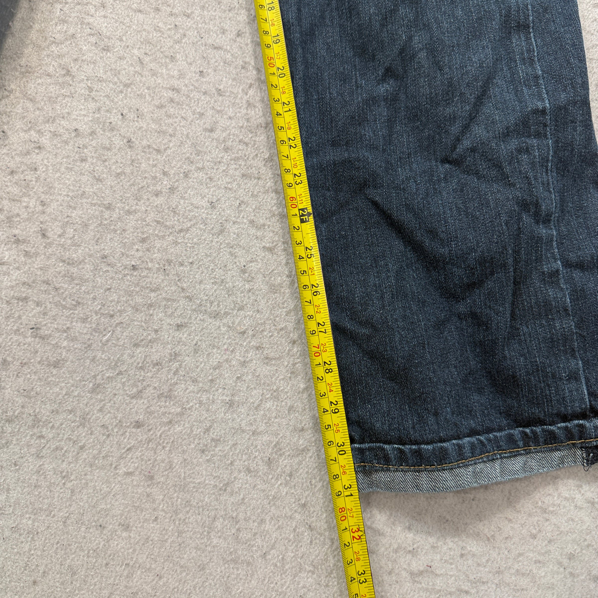 Levis Dark Wash Straight Leg Jeans Size 38x30 photo 6