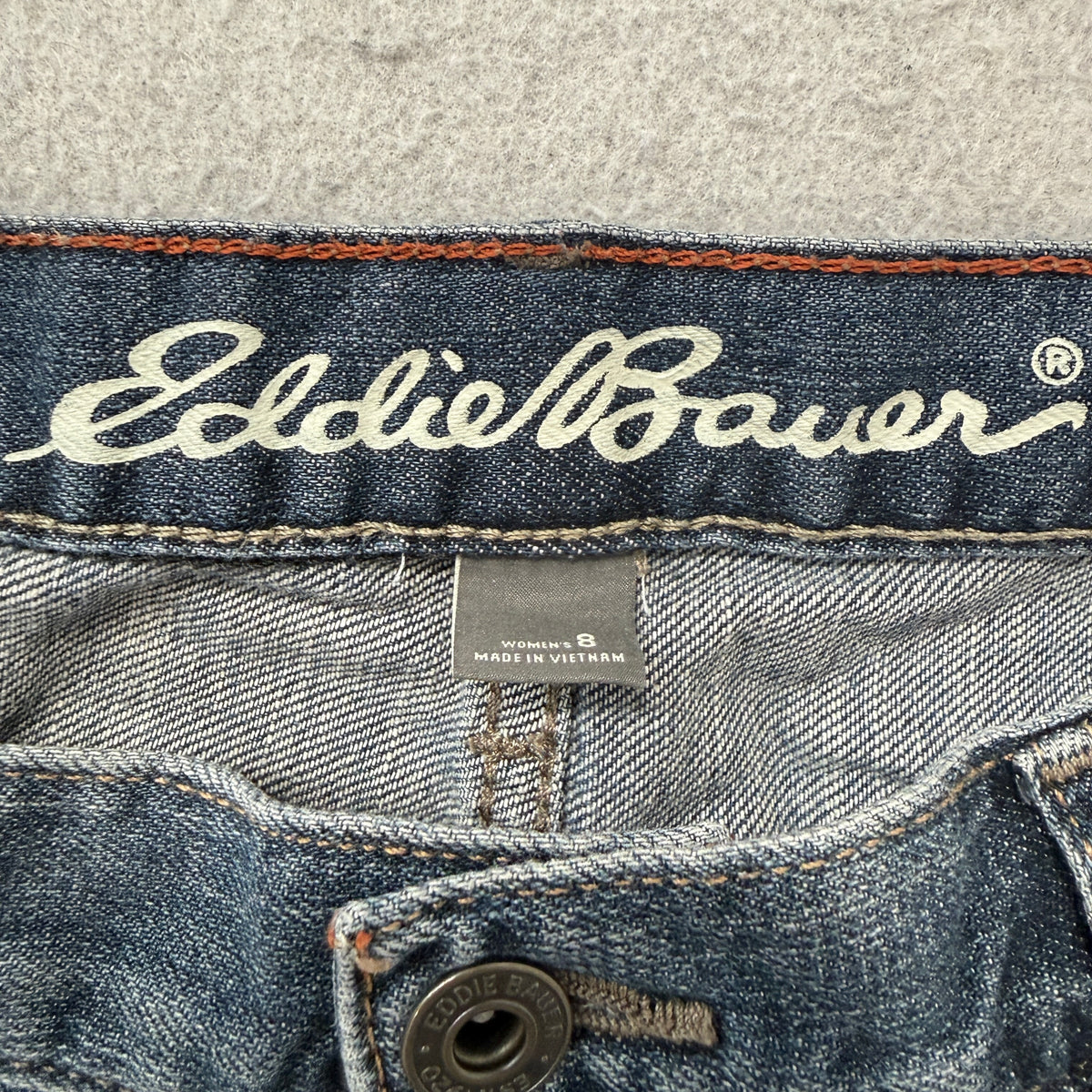 Eddie Bauer Boyfriend Slim Jeans Women's Medium Wash Blue Denim Size 8 photo 3
