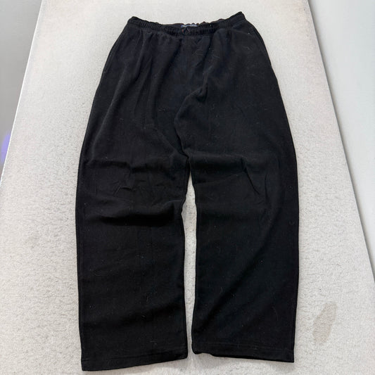 Hathaway Sport Fleece Lounge Pants Men's Black Polyester Elastic Waist Size L photo 1