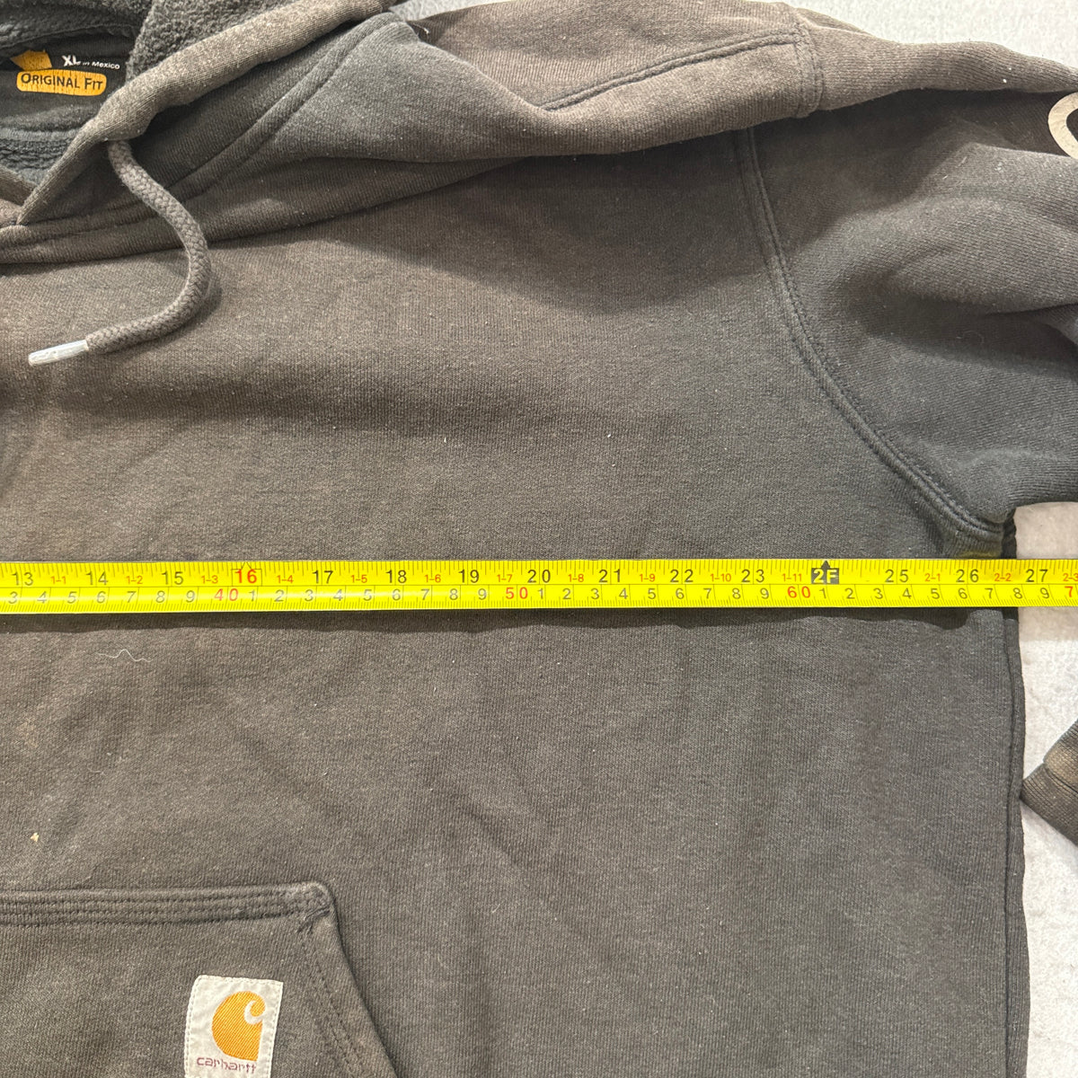 Carhartt Original Fit Logo Sleeve Pullover Hoodie Black Size XL photo 5