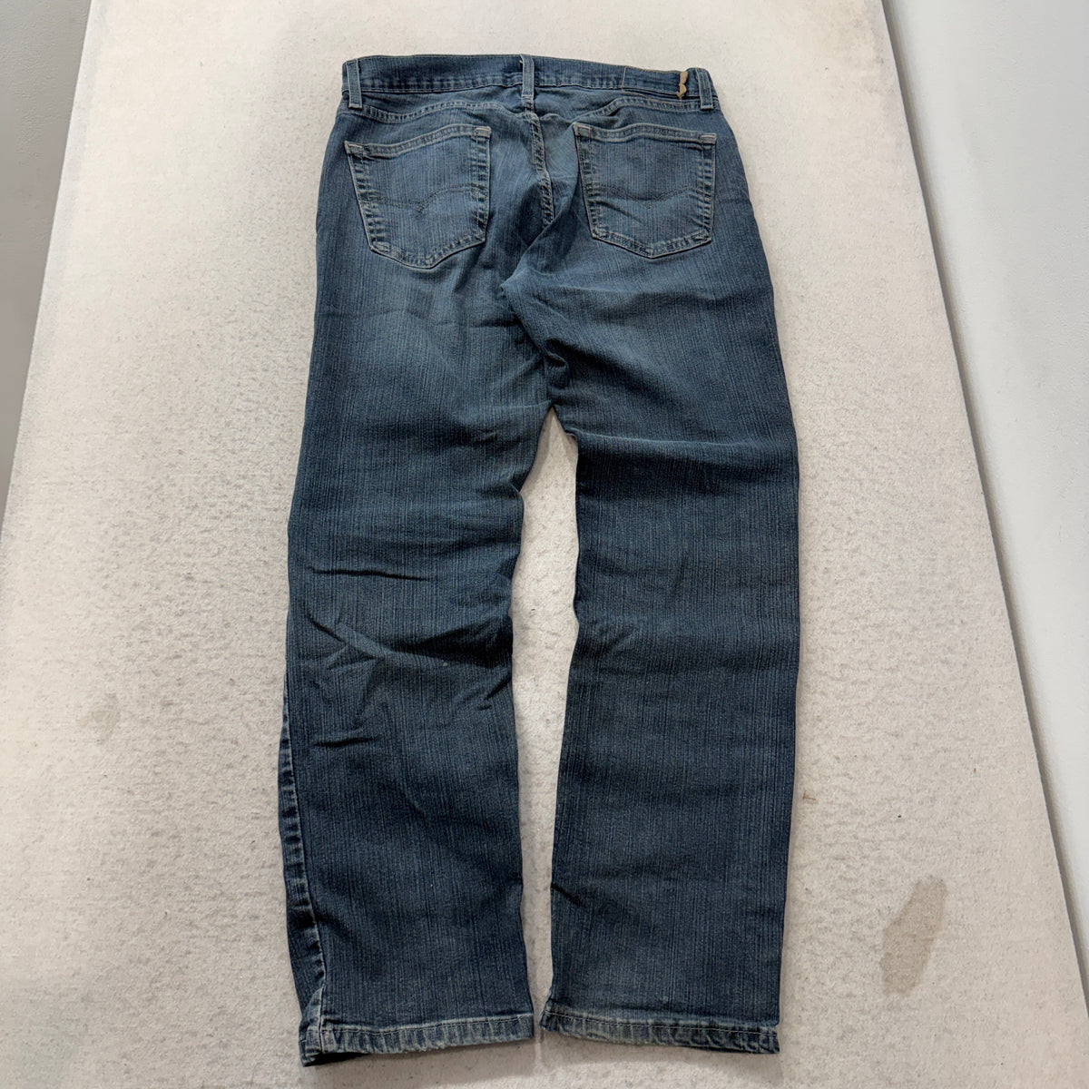 Levi's Men's Blue Denim Jeans Straight Fit Pockets Zip-Fly Classic Size W32xL32