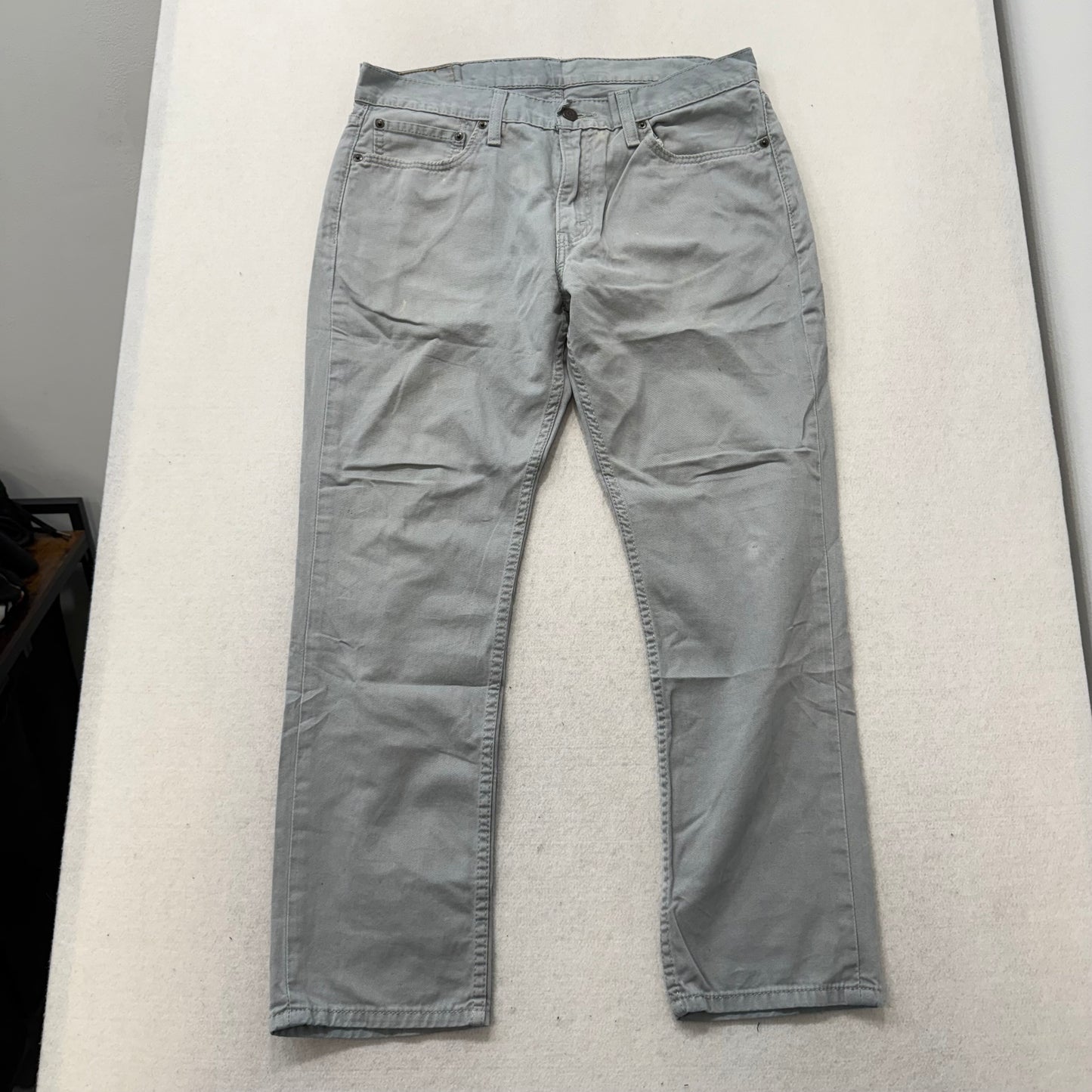 Levi Strauss & Co. 511 Men Stone Grey Cotton Slim Fit Straight Leg Pant Waist 36