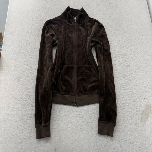 Juicy Couture Dark Brown Velour Track Jacket, size L – photo 2 of 6