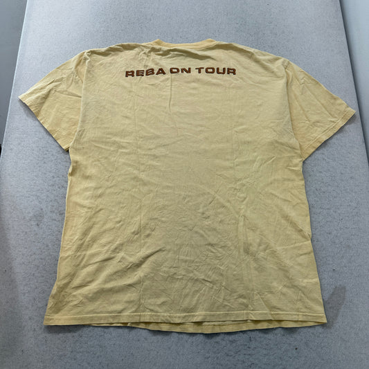 Reba McEntire yellow portrait tee back