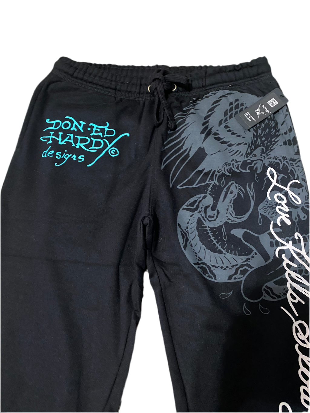 ED HARDY “CRAWLING TIGER” BLACK PANTS