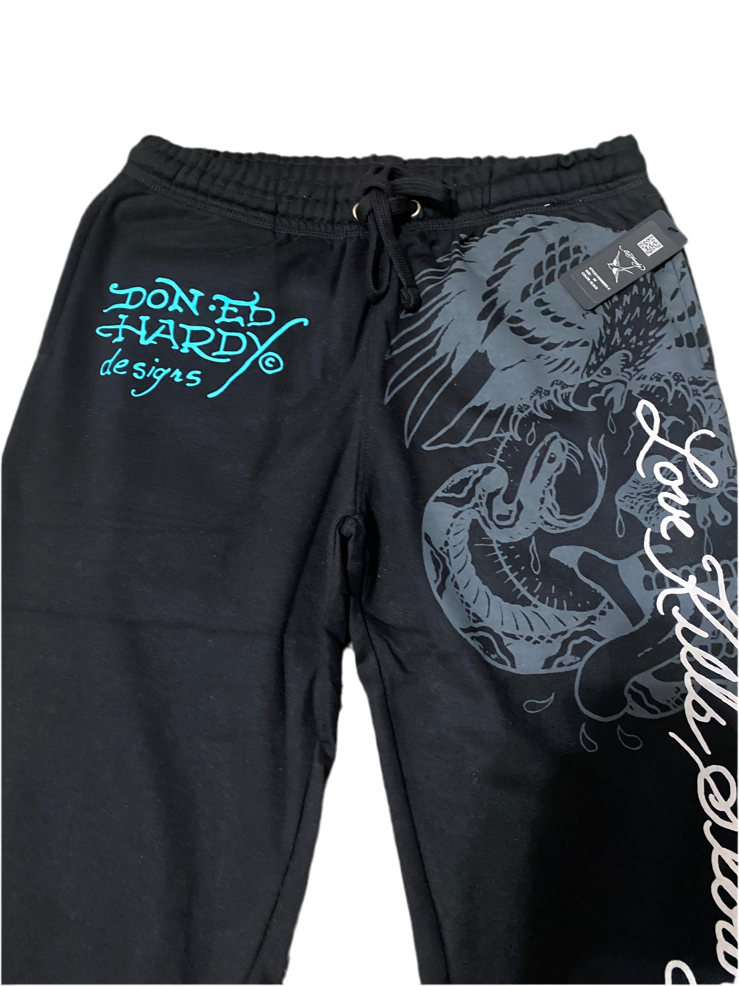 ED HARDY “CRAWLING TIGER” BLACK PANTS