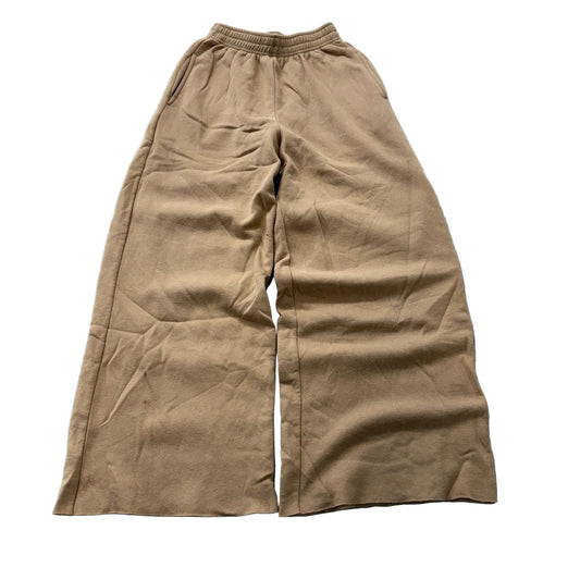 Wild Fable Women's Camel Fleece Sweatpants Elastic Waistband Wide Leg Size XS