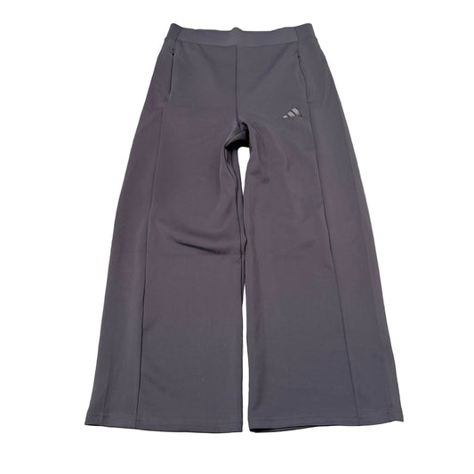 Adidas Women's Gray Strata Wide Leg Pant Loungewear Athletic Pockets Logo Size M