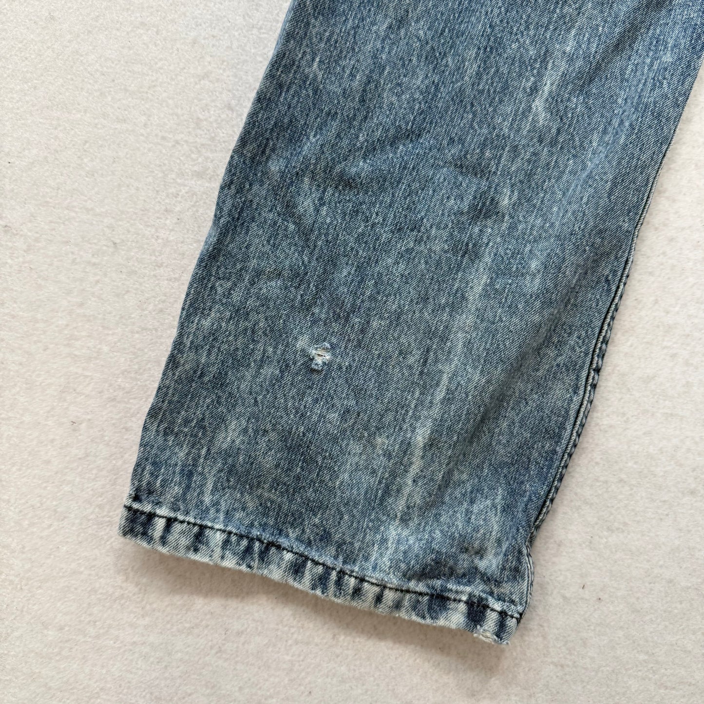 Southpole Men's Acid Wash Blue Denim Relaxed Fit Baggy Distressed Jeans Size 38