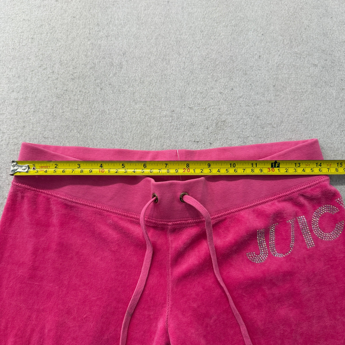 Juicy Couture Women's Pink Velour Flared Track Pants Rhinestone Logo Y2K Size S