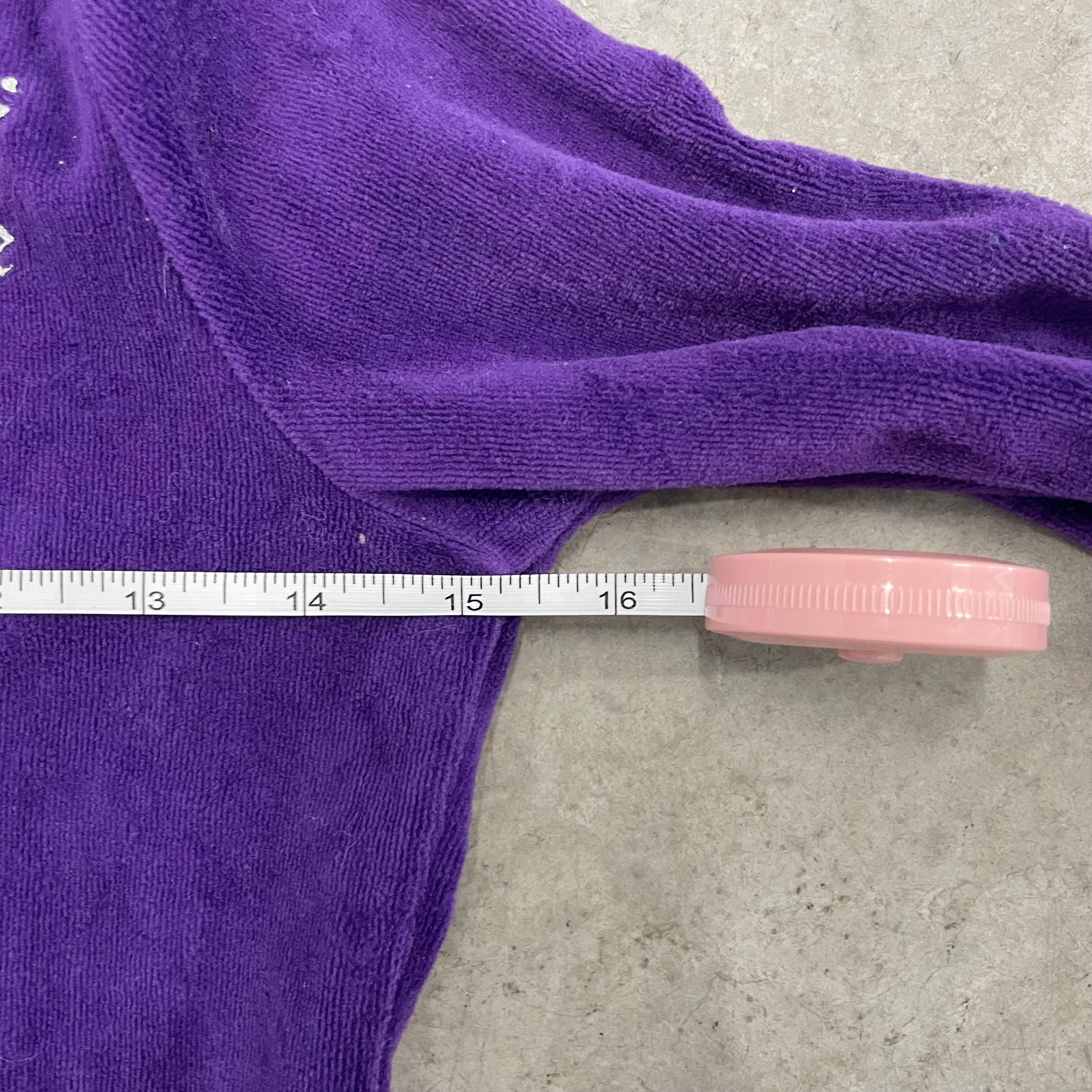 Vintage Juicy Couture purple rhinestone zip up sz 8/10 kids