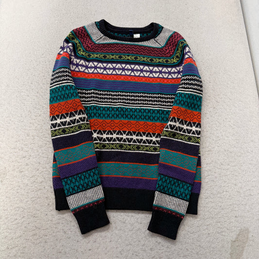H&M Divided Fair Isle Multicolor Knit Sweater Size M photo 1