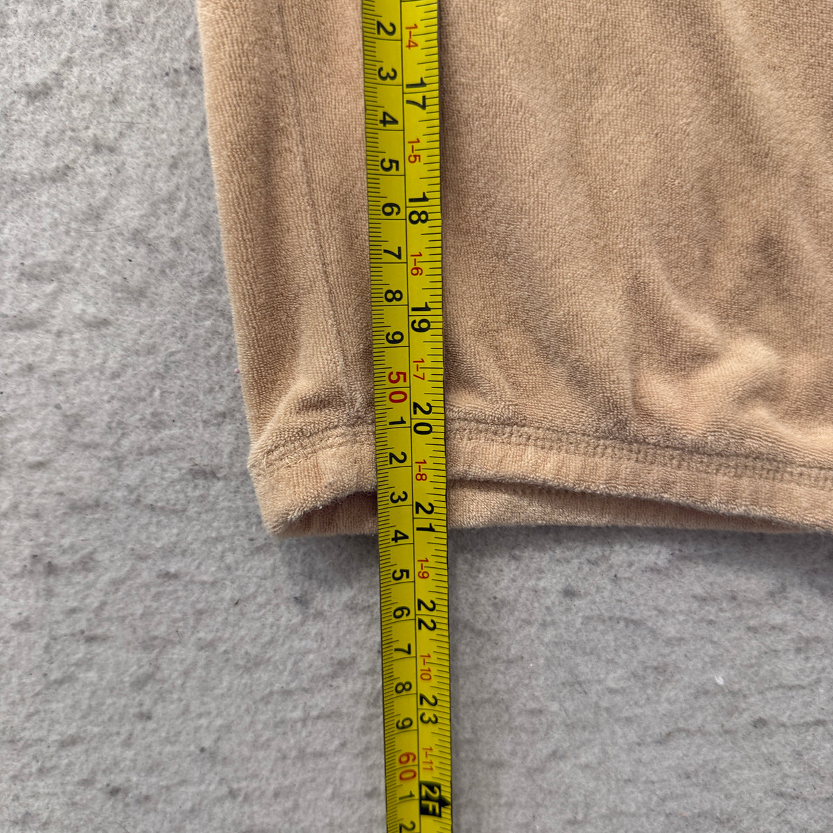 Juicy Couture Women's Beige Terry Cloth Track Pants Drawstring JC Logo Size XL