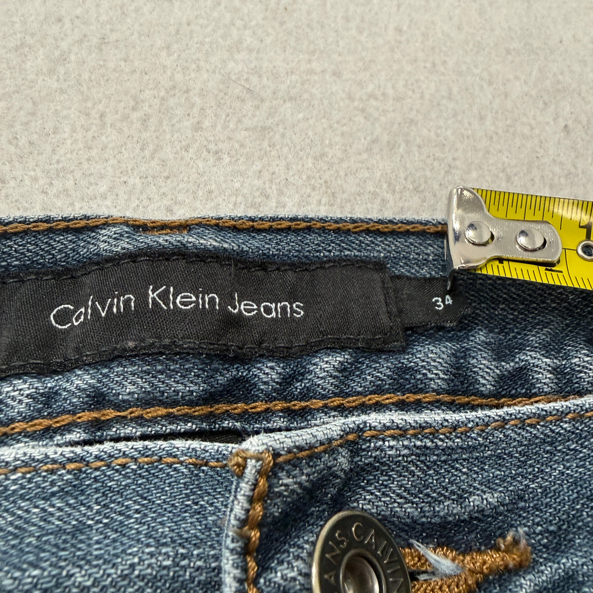 Calvin Klein Jeans Medium Wash Straight Leg Jeans Size 34 photo 3