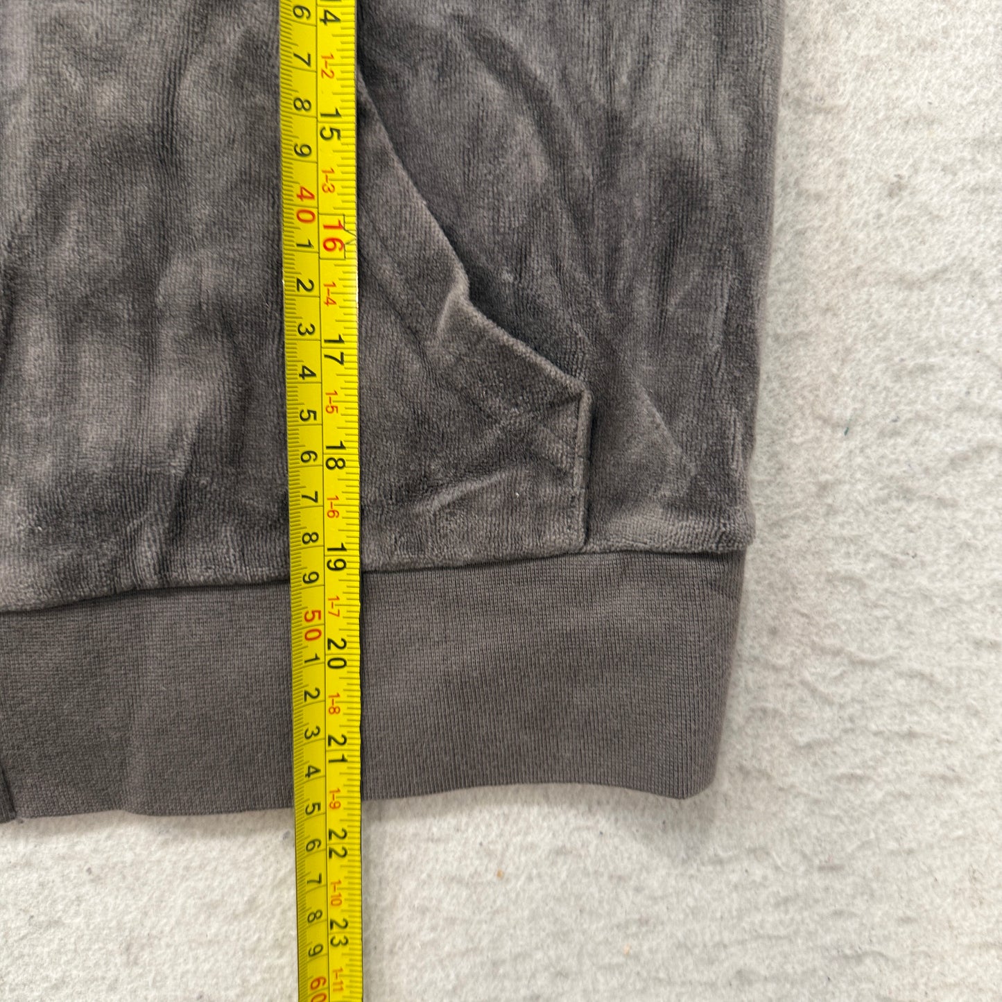 Juicy Couture Women's Charcoal Gray Velour Zip-Up Hoodie Loungewear Y2K Size M