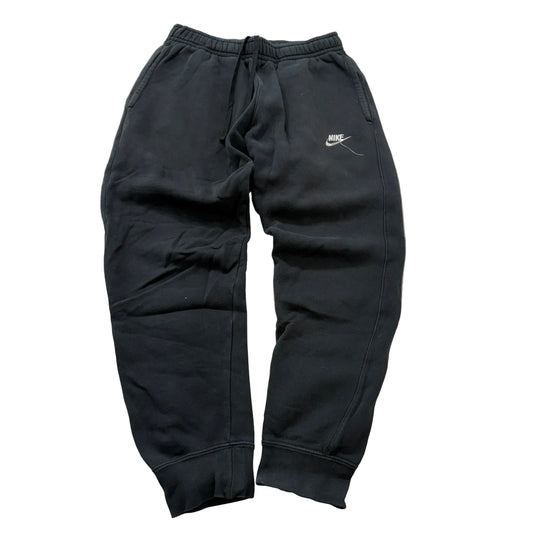 Nike Men's Black Fleece Sweatpants Drawstring Pockets Tapered Leg Logo Size S