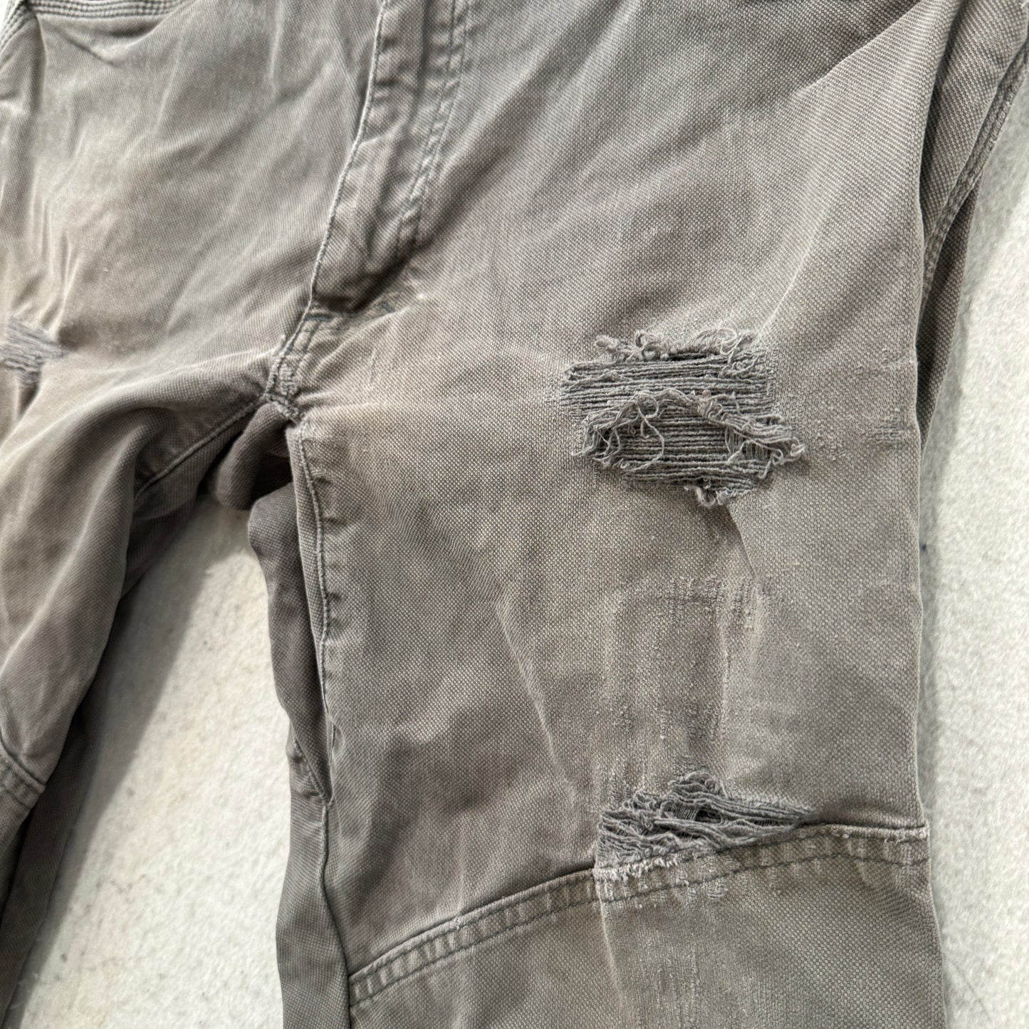 Wrangler All Terrain Gear Men's Grey Utility Pants Pockets Classic Size 34x32