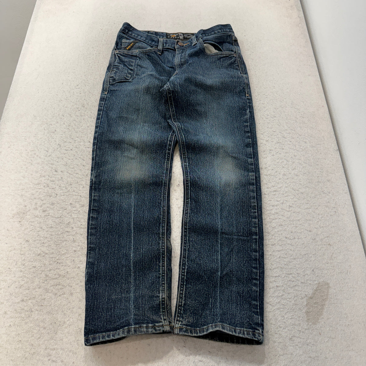 Ariat Rebar M4 Relaxed Straight Jeans Dark Wash Size 32x32 photo 1
