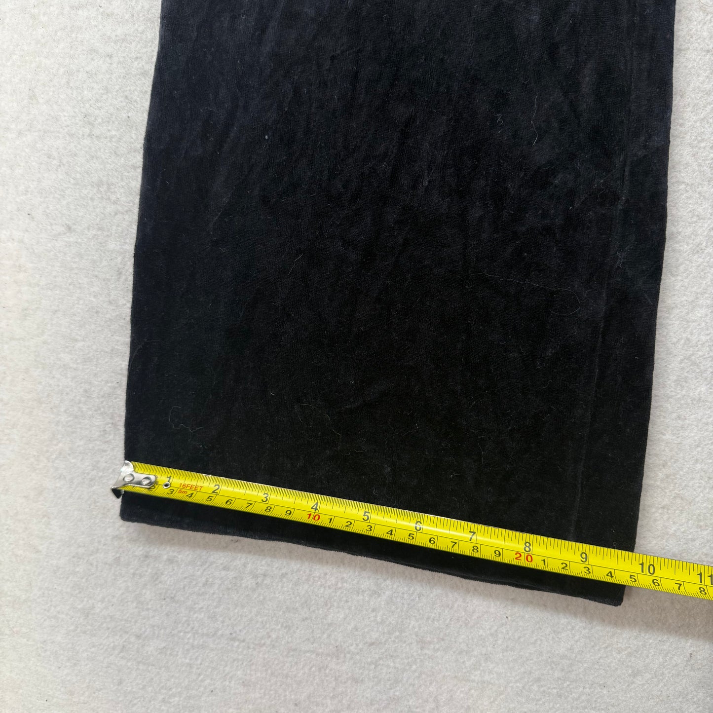 Juicy Couture Black Velour Tracksuit Set Zip Up Hoodie & Flare Pant Logo Size XL