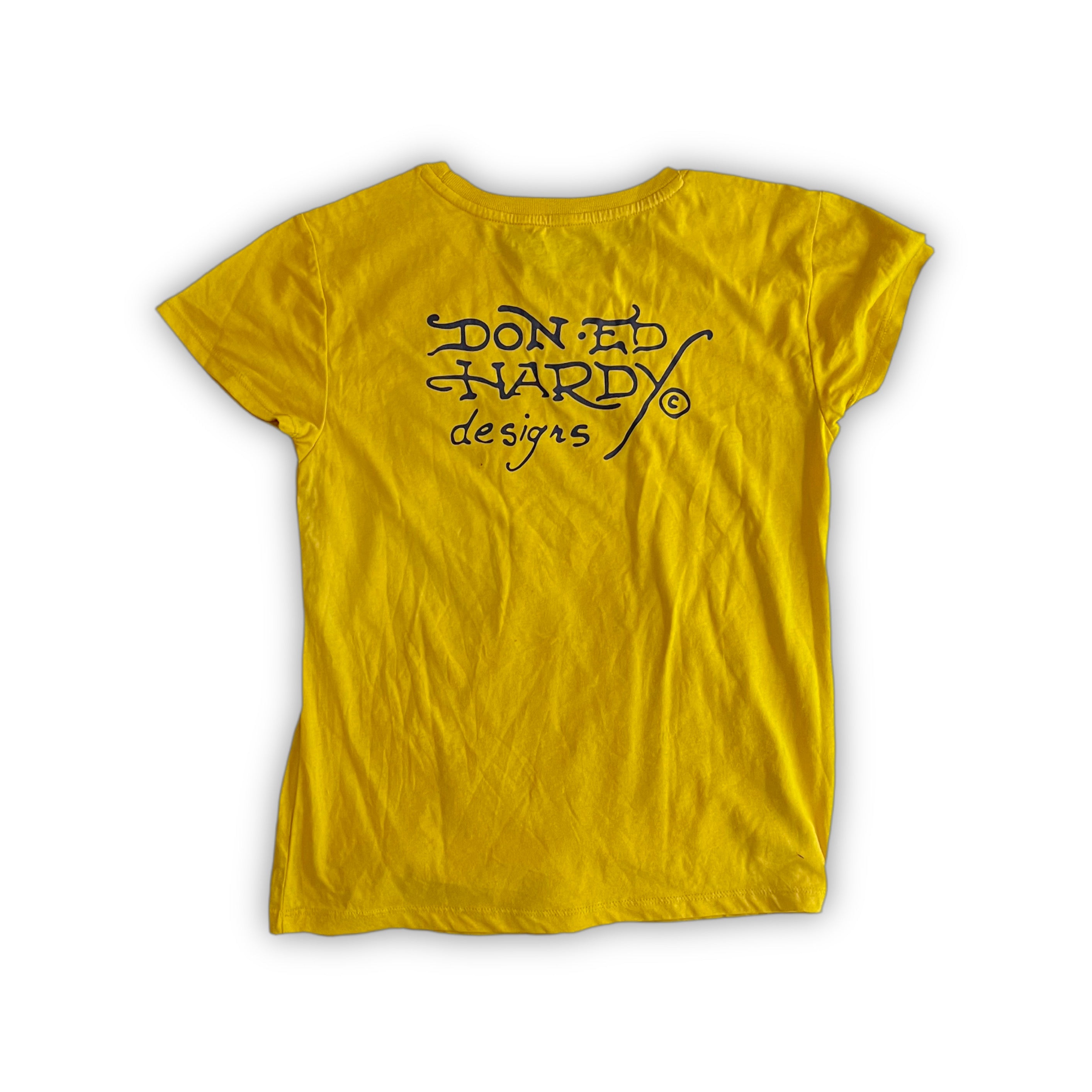 ED HARDY “Golden Koi” YELLOW BABY TEE