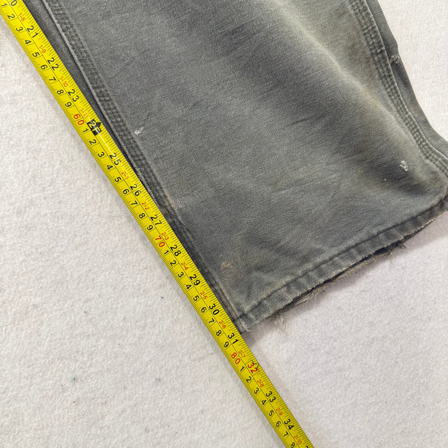 Carhartt Men's Moss Green Cotton Carpenter Pants Tool Pockets Workwear Waist 36