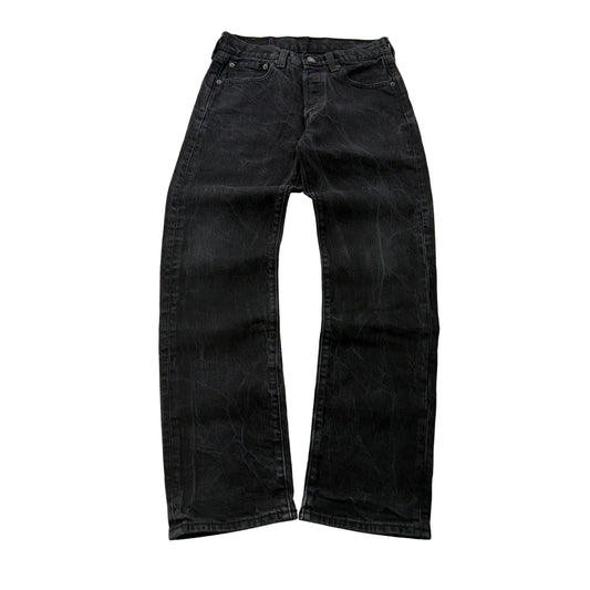 Levis 501 Black Button Fly Jeans Size 29x30 photo 1
