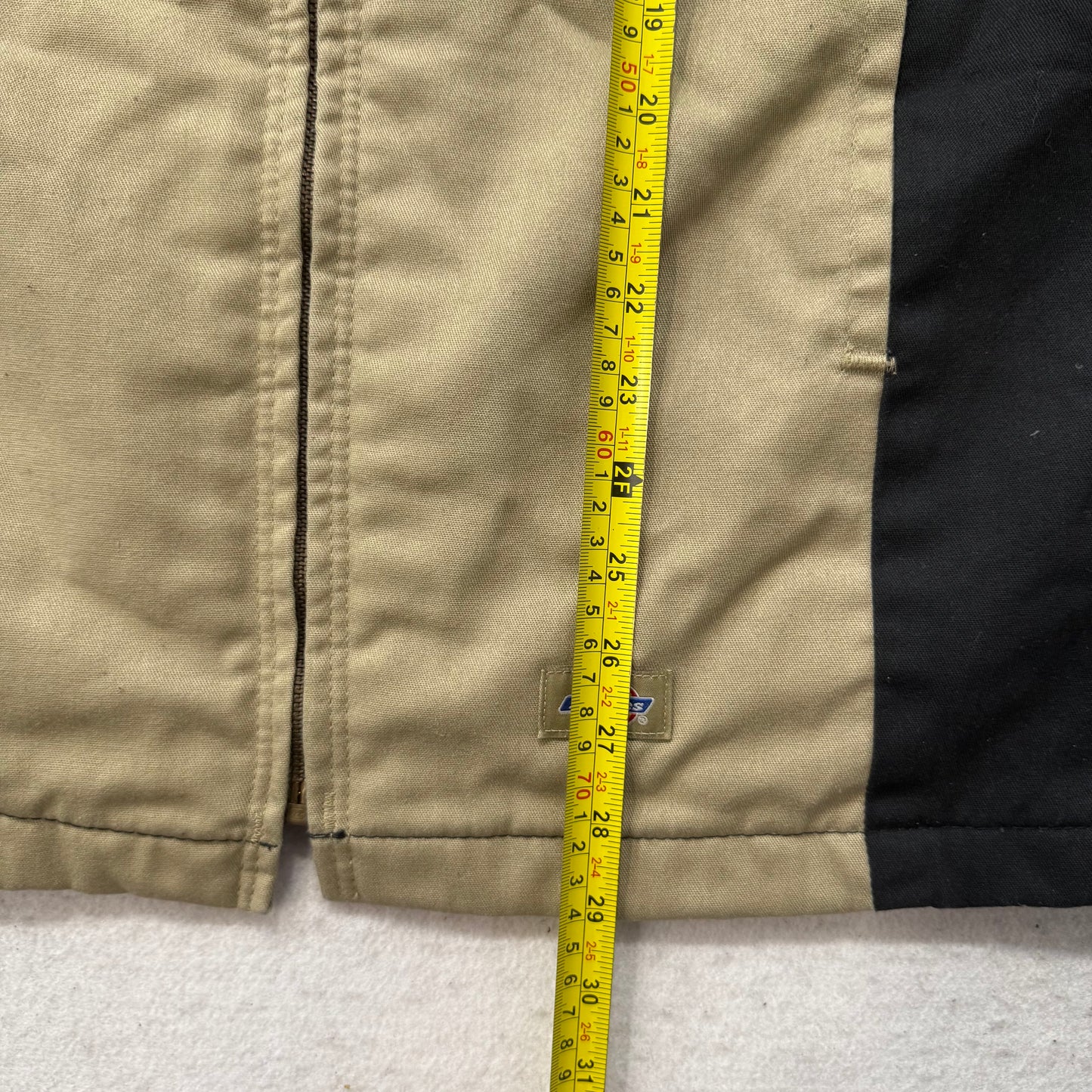 Dickies Men's Black Tan Quilted Lined Full-Zip Workwear Eisenhower Jacket Size L