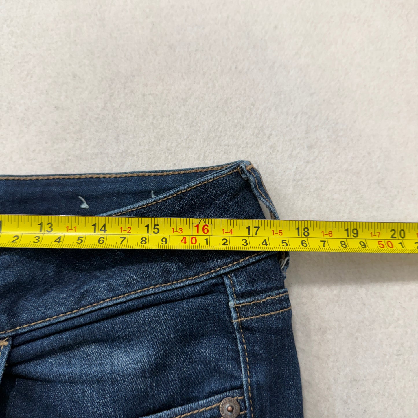 American Eagle Outfitters Women's Blue Denim Jeans Bootcut Fit Pockets Size 14