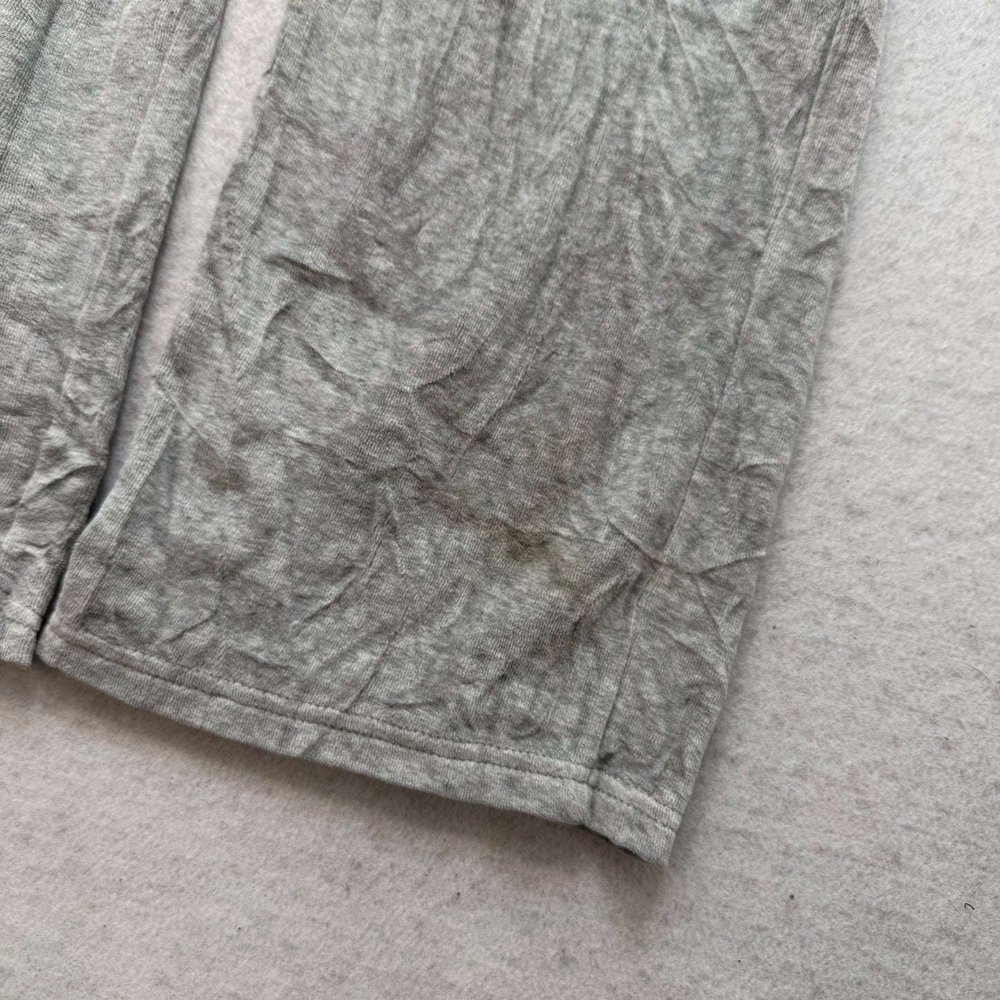 Juicy Couture Heather Gray Velour Tracksuit Set Zip Up Hoodie & Wide Pant Size M
