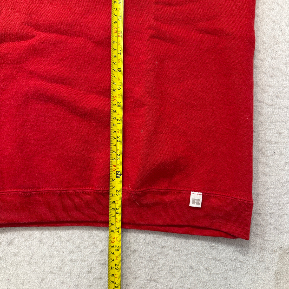 Russell Athletic Blank Red Crewneck Sweatshirt USA Size XL photo 5