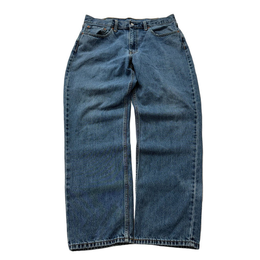 Levi's 550 Men's Blue Denim Jeans Relaxed Fit Zip-Fly Pockets Size W36xL32