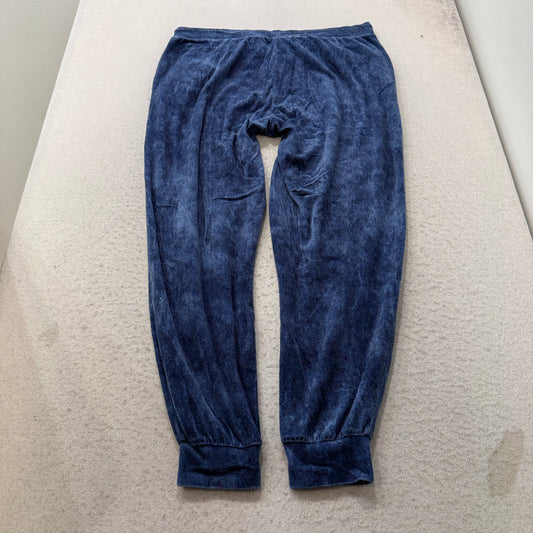 Juicy Couture Women's Blue Velour Joggers Drawstring Loungewear Casual Size 0X
